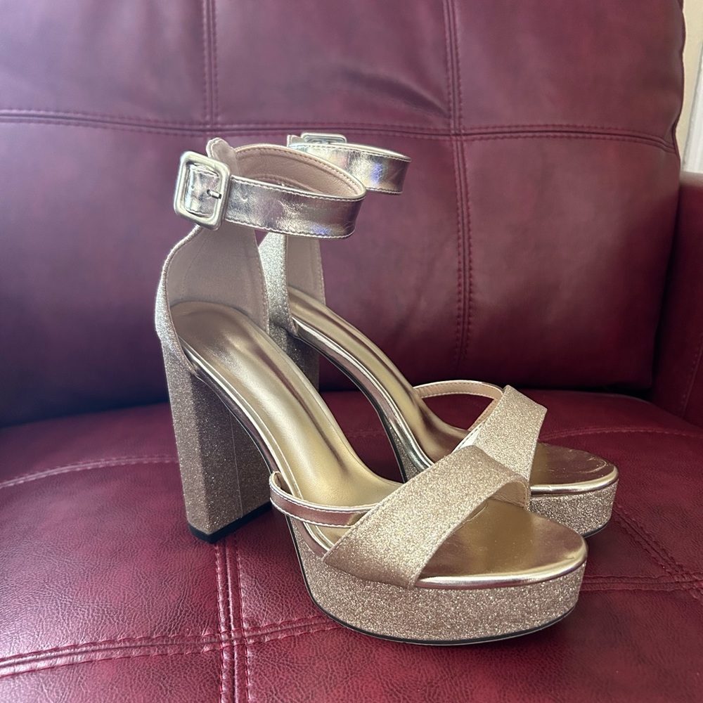 Gold Sparkle Heels